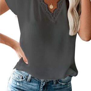 Elegant Gray Women's Top